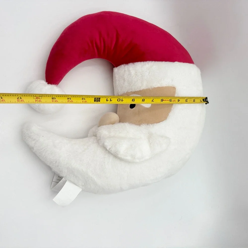Santa Moon Crescent‎ Pillow Christmas Plush Decorative Holiday Gift